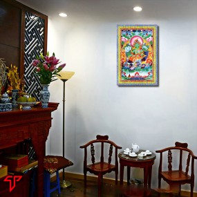 Tranh phật giáo đức tara xanh